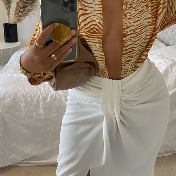 LAST ONE!🔥 ZARA White Knotted Pareo Skirt - Picture 9 of 14